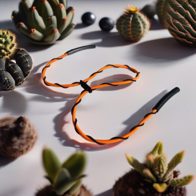TRAKA ZA NAOČARE – Tanka Black Orange Snake